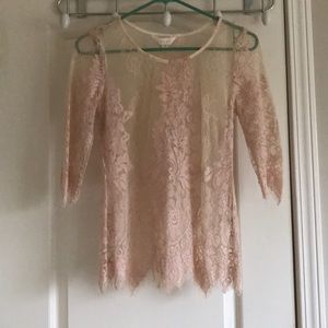 Adiva pink lace shirt